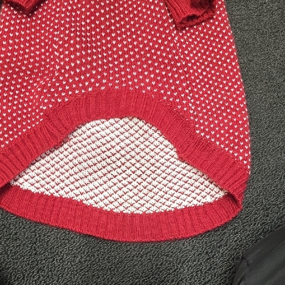 Cozy Red Knit Dog Sweater - Picture 5 of 7